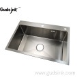 Single bowl stainless steel handmade kitchen sink